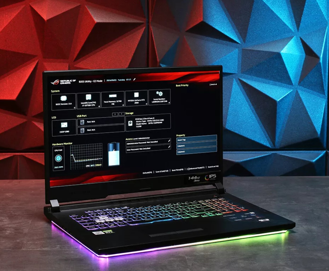 Gaming Laptop mit RGB Beleuchtung